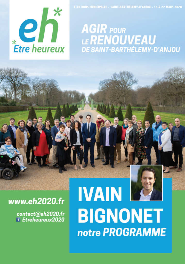 Ivain Bignonet, AGIR pour le RENOUVEAU DE SAINT BARTHELEMY D'ANJOU - Le Programme